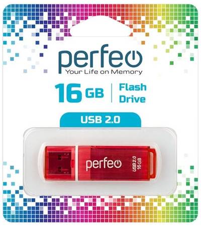 USB флешка Perfeo 16GB C13 Red 19844543781903
