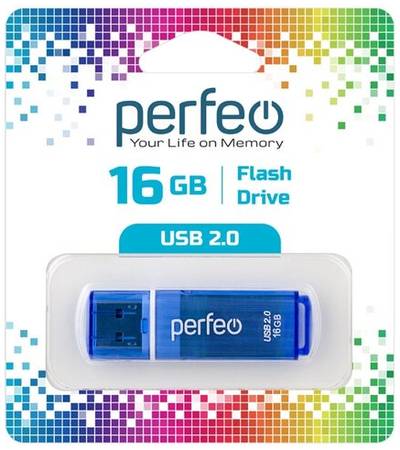 USB флешка Perfeo 16GB C13 Blue 19844543781994