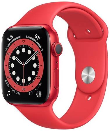 Умные часы Apple Watch Series 6 44 мм Aluminium Case GPS RU, (PRODUCT)RED Sport Band 19844552618922