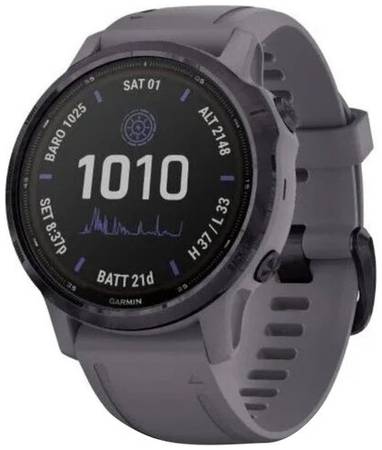 Умные часы c GPS Garmin Fenix 6S Pro Solar аметистовый