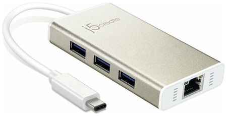 Хаб j5create USB-C на 3 USB Type-A 3.0 и Ethernet порт 19844558118909
