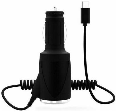 Автомобильное зарядное устройство CODE CCH-MU21 c кабелем micro USB, 2.1A, черное