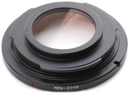 Переходное кольцо (адаптер) М42 - Nikon с линзой 19844563222424