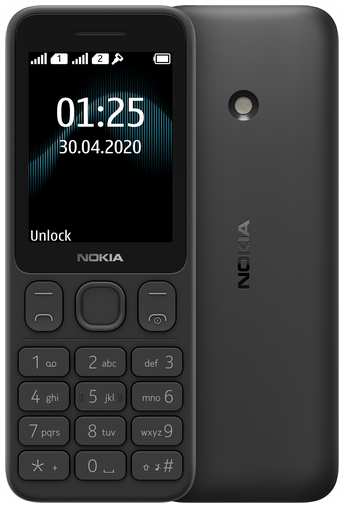 Смартфон Nokia 125 Dual Sim, 2 SIM, черный 19844568339928