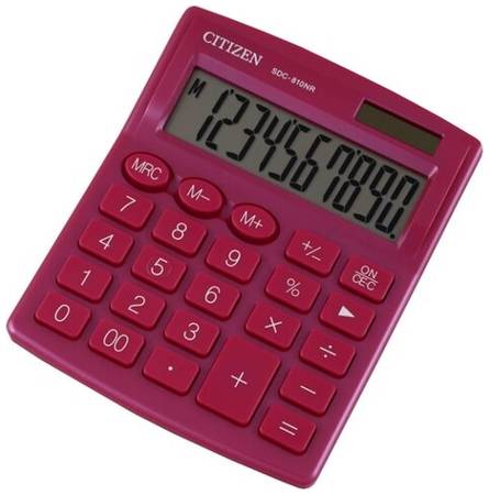 Калькулятор бухгалтерский CITIZEN SDC-810NR, розовый 19844572044893
