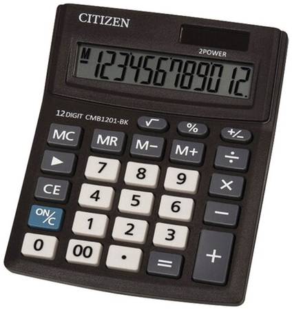 Калькулятор бухгалтерский CITIZEN CMB1201, черный 19844572386301
