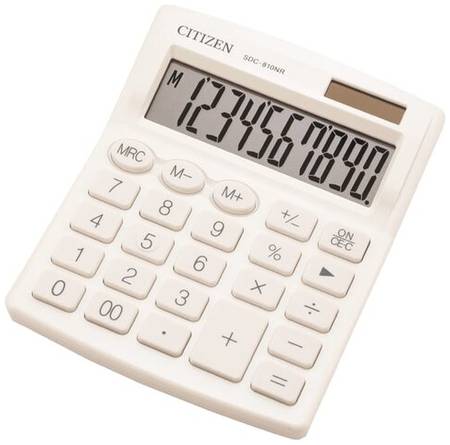 Калькулятор бухгалтерский CITIZEN SDC-810NR, белый 19844572386904