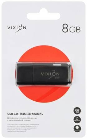 Накопитель USB Flash 08GB 2.0 VIXION Shark Eyes (черный) 19844576394360
