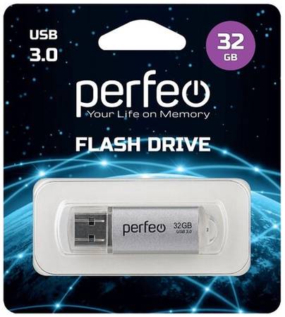 USB флешка Perfeo USB 3.0 32GB C14 Silver MS 19844586317570