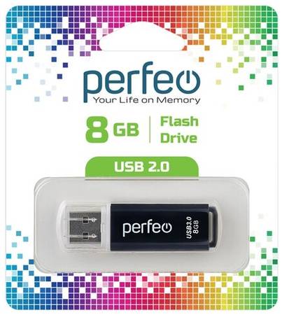 USB флешка Perfeo USB 8GB C13 Black 19844586317575