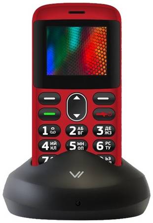 Телефон VERTEX C311 с док-станцией, 2 SIM, красный 19844620516071