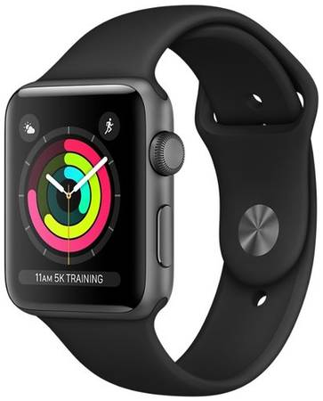 Умные часы Apple Watch Series 3 42mm Space Aluminum Case with Sport Band
