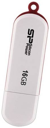 Флешка Silicon Power LuxMini 320 16 ГБ, 1 шт., белый/красный 19844707346548