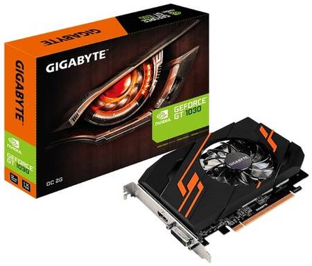Видеокарта GIGABYTE GeForce GT 1030 OC 2G (GV-N1030OC-2GI), Retail 19844755614390