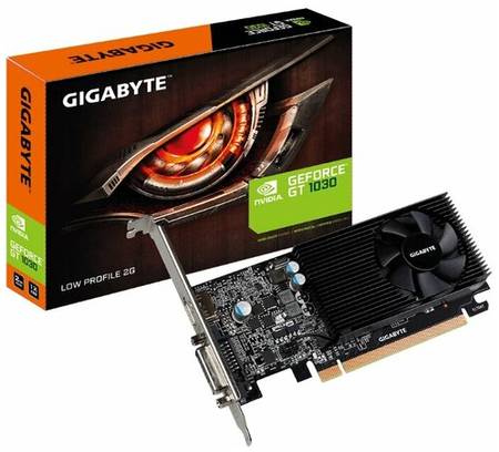 Видеокарта GIGABYTE GeForce GT 1030 Low Profile 2G (GV-N1030D5-2GL), Retail 19844755623335