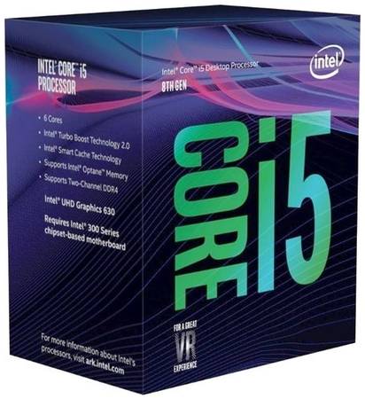 Процессор Intel Core i5-8600 LGA1151 v2, 6 x 3100 МГц, BOX 19844755625253