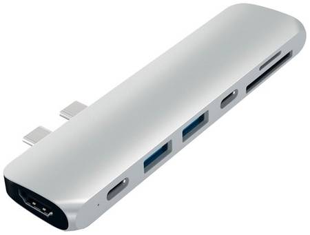 USB-концентратор Satechi Aluminum Type-C Pro Hub Adapter, разъемов: 4, Silver 19844760399010