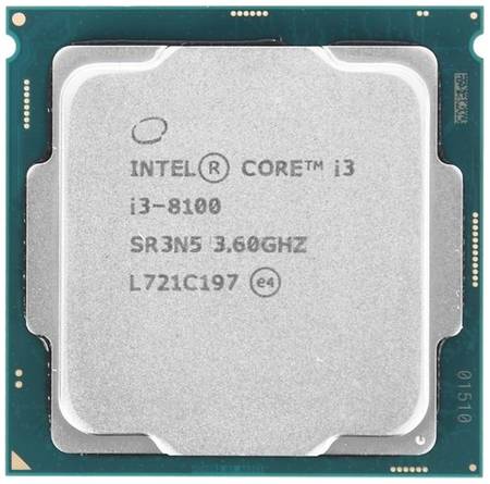 Процессор Intel Core i3-8100 LGA1151 v2, 4 x 3600 МГц, OEM 19844762362950