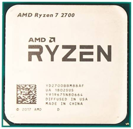 Процессор AMD Ryzen 7 2700 AM4, 8 x 3200 МГц, OEM