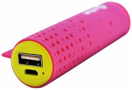 Портативный аккумулятор AmperIn AI-Tube, розовый, упаковка: коробка 19844908139396