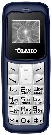 Телефон OLMIO A02 RU, синий/белый 19844926807928