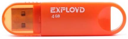 Флешка EXPLOYD 570 4 ГБ, 1 шт., orange 19844928860923