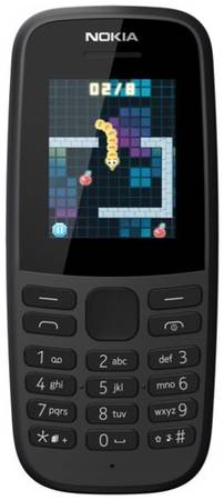 Телефон Nokia 105 DS (2019) RU, 2 SIM, черный 19844937770342