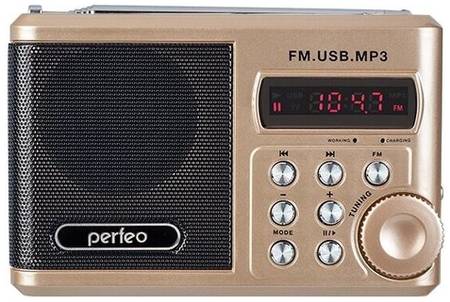 Радиоприёмник Perfeo Sound Ranger, золотистый 19844950076346
