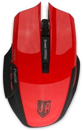 Беспроводная мышь Jet.A Comfort OM-U54G красная (1200/1600/2000dpi, 5 кнопок, USB)