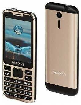 Телефон MAXVI X10, SIM+micro SIM, золотой металлик 19844961492932