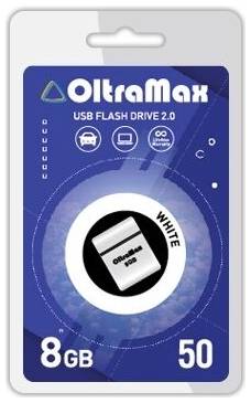 Флешка OltraMax 50 8 ГБ, 1 шт., white 19844971985618