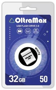 Флешка OltraMax 50 32 ГБ, 1 шт., white 19844971987654