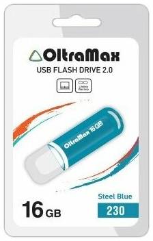 Флешка OltraMax 230 16 ГБ, 1 шт., steel blue 19844977820345