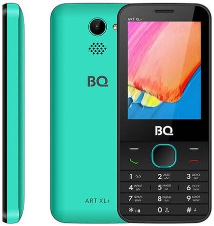 Телефон BQ 2818 ART XL+, 2 SIM, черный / зеленый