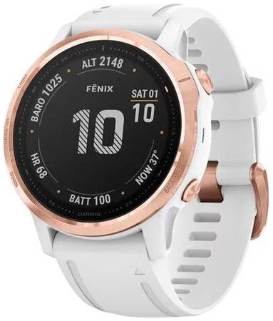 Умные часы Garmin Fenix 6S Pro GPS, розовое золото/белый 19844995432977