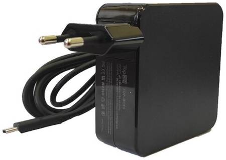 Блок питания 65W c кабелем Type-C, универсальный, с быстрой и умной зарядкой, (TopON)