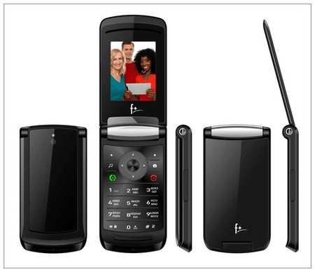 F+ Телефон сотовый f Flip2 Black, 2.4' 240х320, 32MB RAM, 32MB, up to 32GB flash, 0.08Mpix, 2 Sim, BT v3.0, Micro-USB, 750 мАч, 100g, 106,3 ммx51,5 ммx15,2 мм 19846005575339