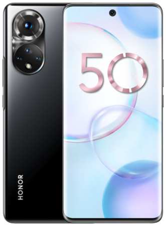 Смартфон HONOR 50 6/128 ГБ Global, Dual nano SIM, полночный черный 19846012761389