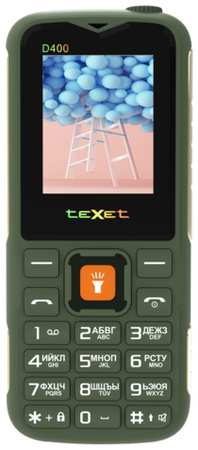 Телефон teXet TM-D400, 2 SIM, зелeный 19846045138975