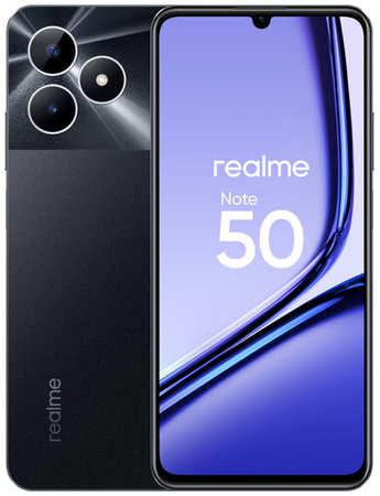 Смартфон realme Note 50 4/128 ГБ RU, Dual nano SIM, полуночно-черный