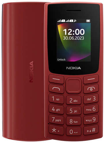 Nokia 106 (2023), 2 SIM, красный 19846101849973