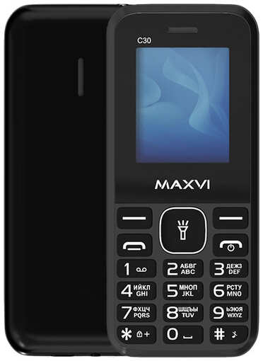 Телефон MAXVI C30, 2 SIM, черный 19846145218997