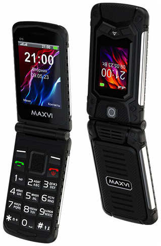 Телефон MAXVI E10, 2 SIM, черный 19846156639909