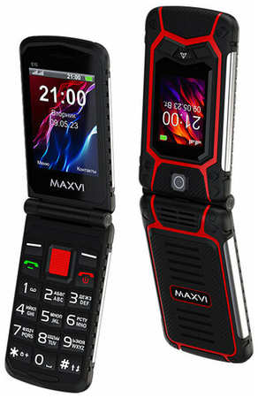 Телефон MAXVI E10, 2 SIM, красный 19846156658906