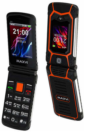 Телефон MAXVI E10, 2 SIM, оранжевый 19846156834939