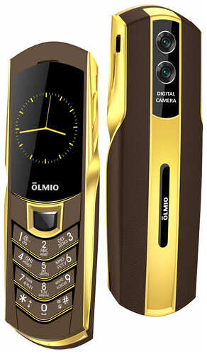 Телефон OLMIO K08, 2 micro SIM, кофе-золото