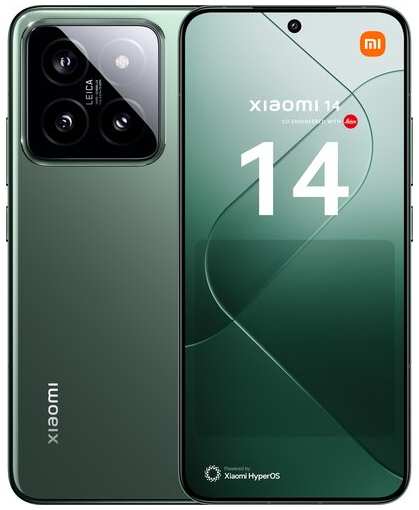 Смартфон Xiaomi 14 16/512 ГБ CN, Dual nano SIM, зеленый 19846227725755