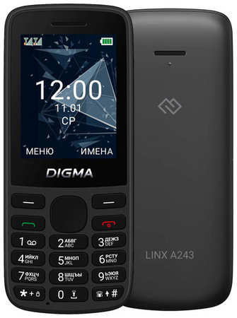 DIGMA LINX A243, 2 SIM, черный 19846282986814