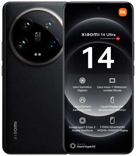 Смартфон Xiaomi 14 Ultra 16/512 ГБ RU, Dual nano SIM, черный 19846390855667