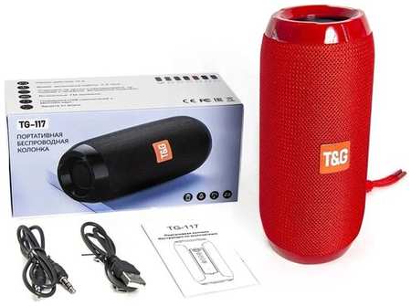 Портативная акустика T&G TG-117 RU, 10 Вт, красный 19846402038388